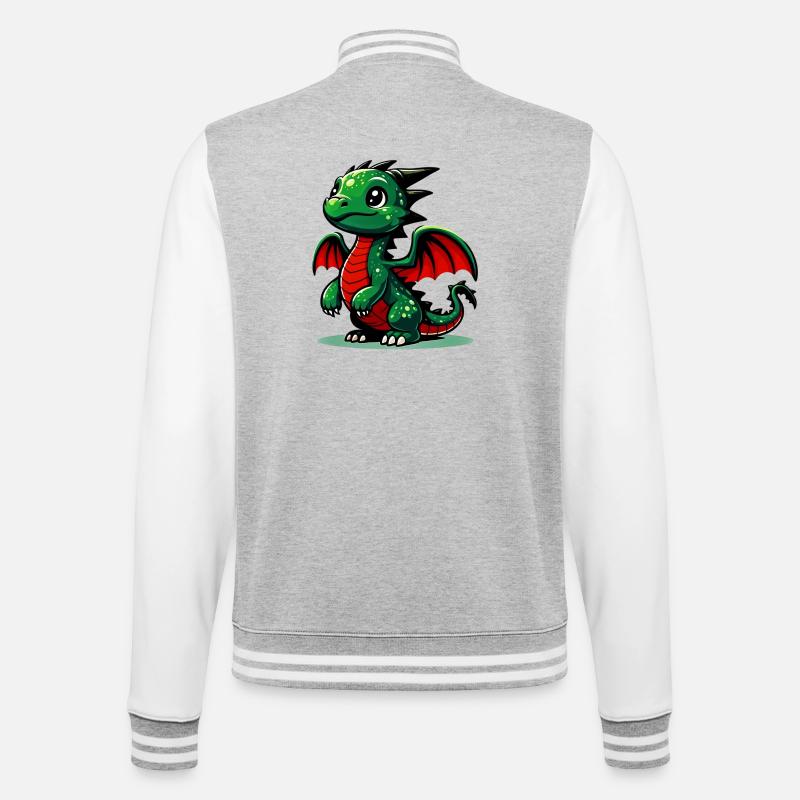 Dragon - Veste Teddy - gris chiné / blanc