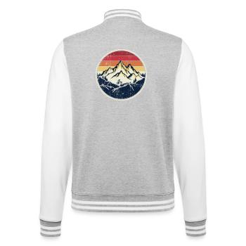 Mountainbike Sunset Crest - College-Sweatjacke - Grau meliert/Weiß - Hinten - Marisol (170cm)