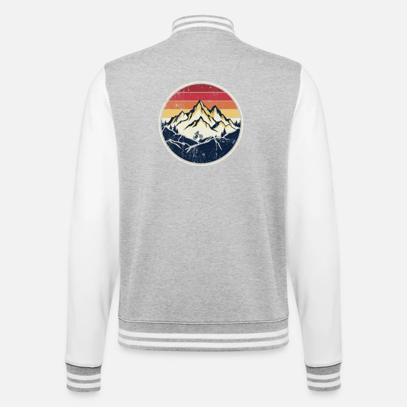 Mountain Bike Sunset Crest - College Sweat Jacket - heather grey/white