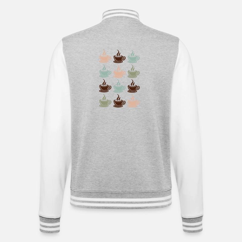 Coffee - College Sweat Jacket - heather grey/white