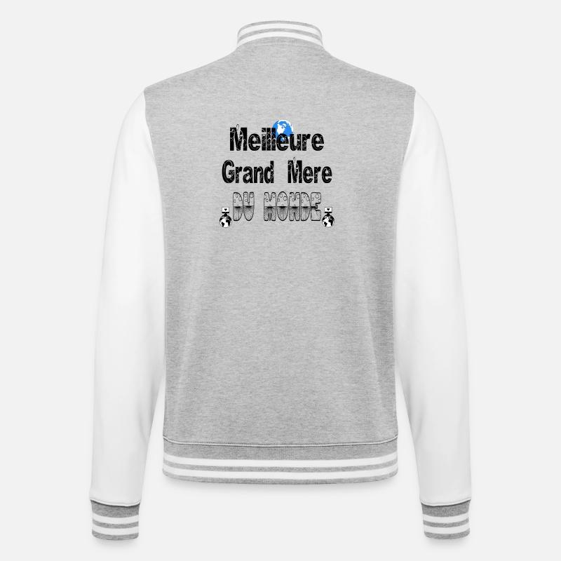Meilleure Grand Mère du Monde - Veste Teddy - gris chiné / blanc