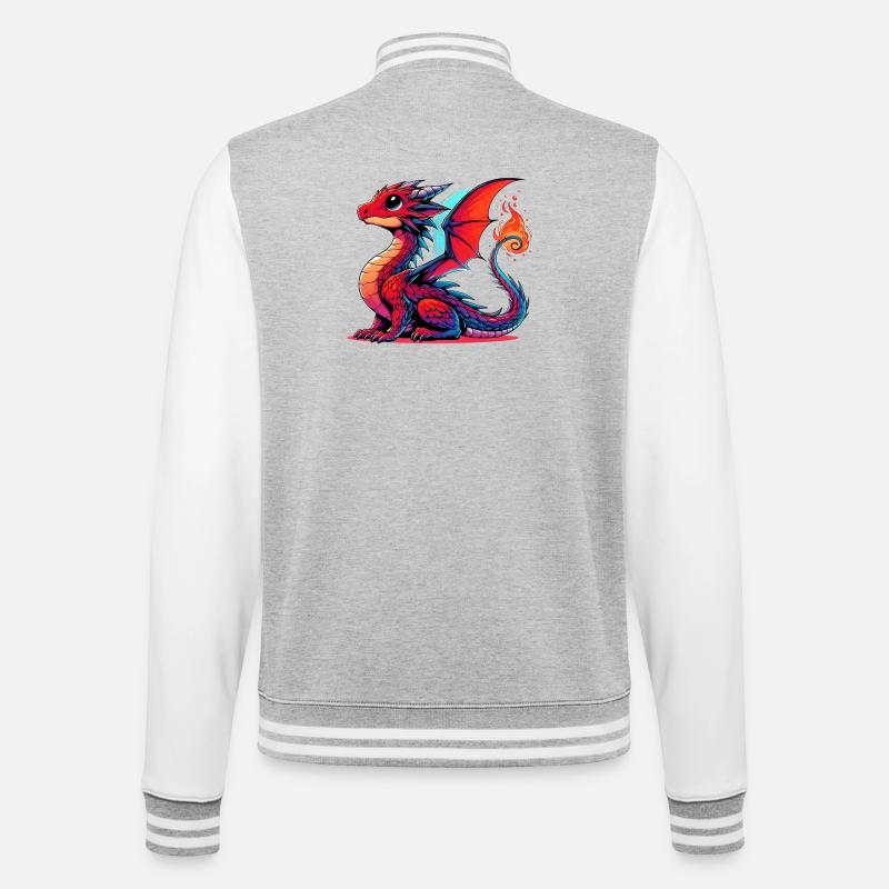 Dragon - Veste Teddy - gris chiné / blanc