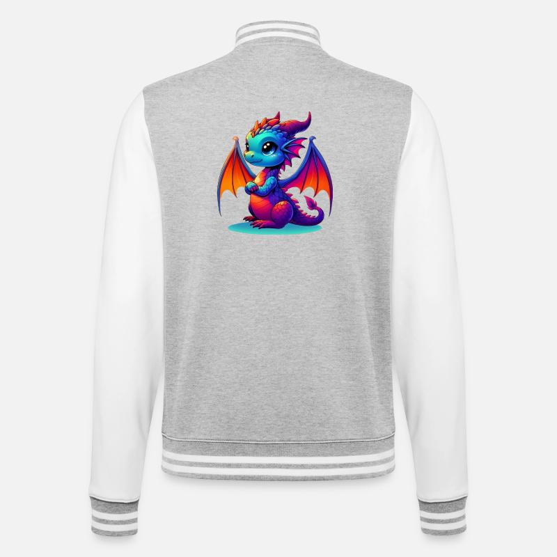 Dragon - Veste Teddy - gris chiné / blanc
