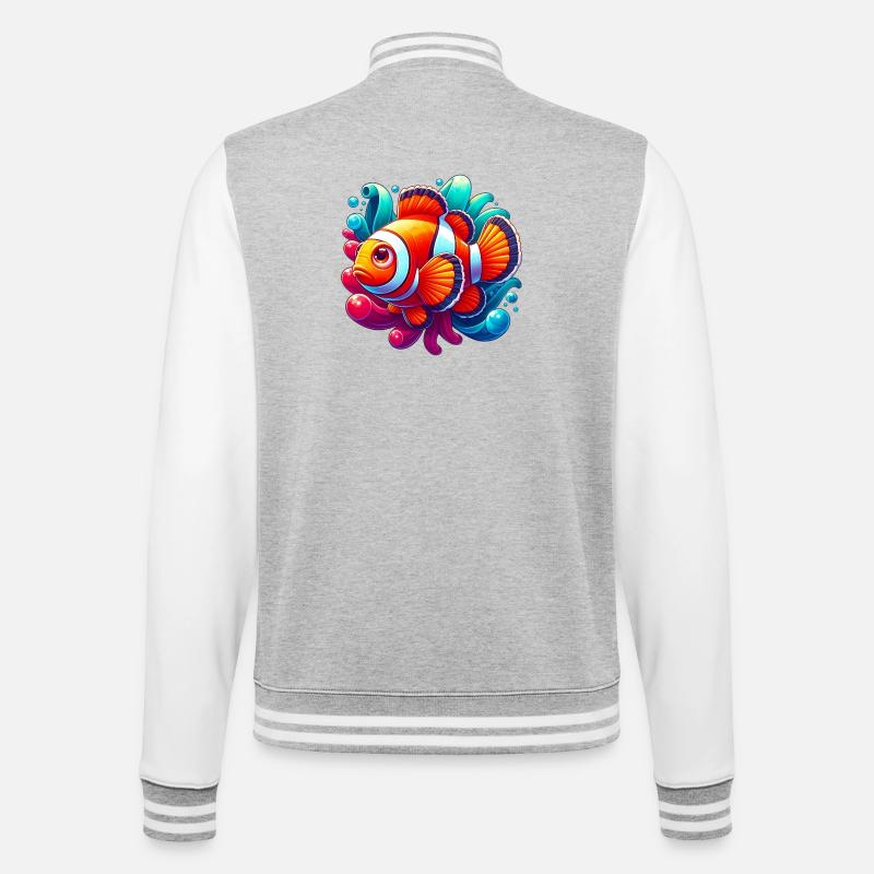 Clownfish - College Sweat Jacket - heather grey/white