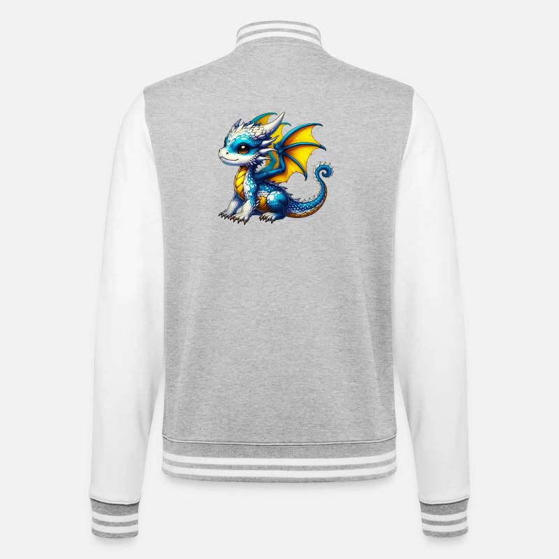 Dragon - Veste Teddy - gris chiné / blanc