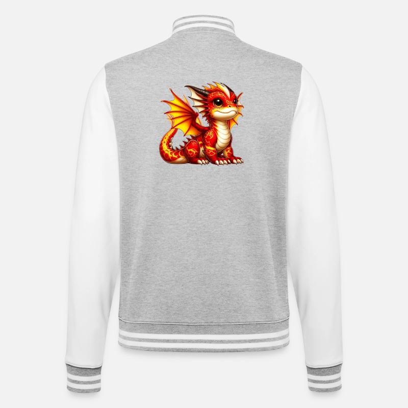 Dragon - Veste Teddy - gris chiné / blanc