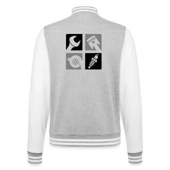 Wrench Piston Turbo Spark Plug Emblem - College Sweat Jacket - heather grey/white - Back - Marisol (170cm)