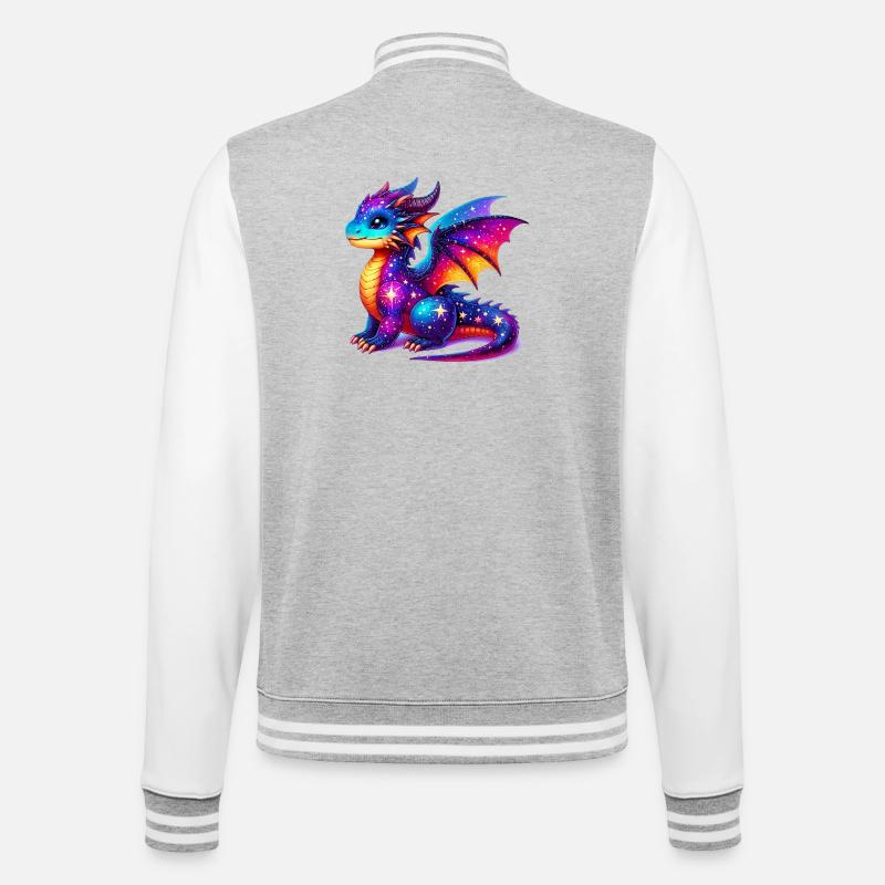 Dragon - Veste Teddy - gris chiné / blanc