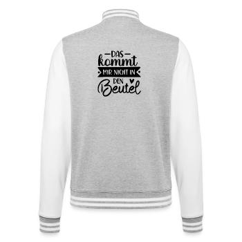 Shopping Promenade Bouteille Liste d’achats Supermark - Veste Teddy - gris chiné / blanc - Dos - Marisol (170cm)