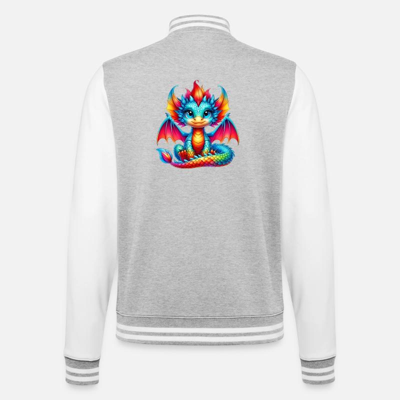 Dragon - Veste Teddy - gris chiné / blanc