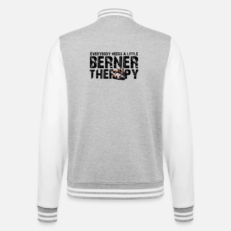 Bouvier bernois - Veste Teddy - gris chiné / blanc
