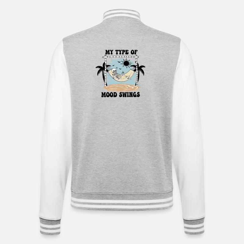 Skeleton Hammock Beach - College Sweat Jacket - heather grey/white