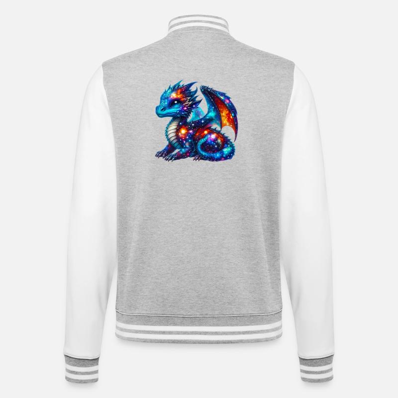 Dragon - Veste Teddy - gris chiné / blanc