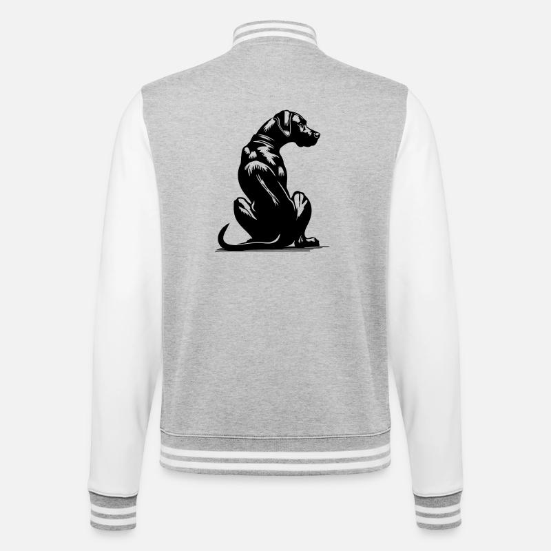 Rhodésian Ridgeback - Veste Teddy - gris chiné / blanc