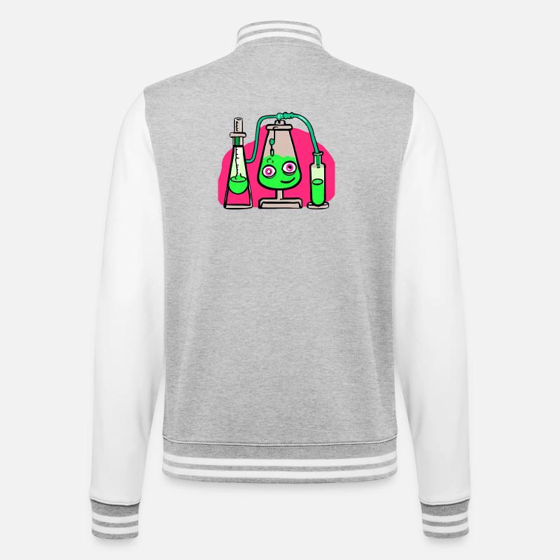 Wissenschaft Studium - College-Sweatjacke - Grau meliert/Weiß