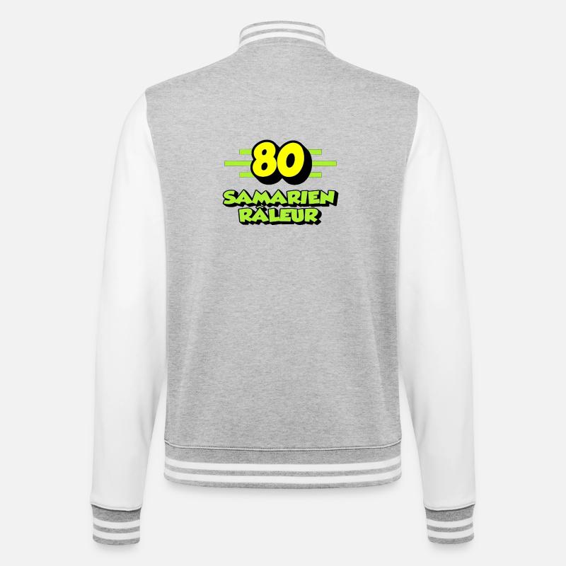 Complaining Samarian - College Sweat Jacket - heather grey/white