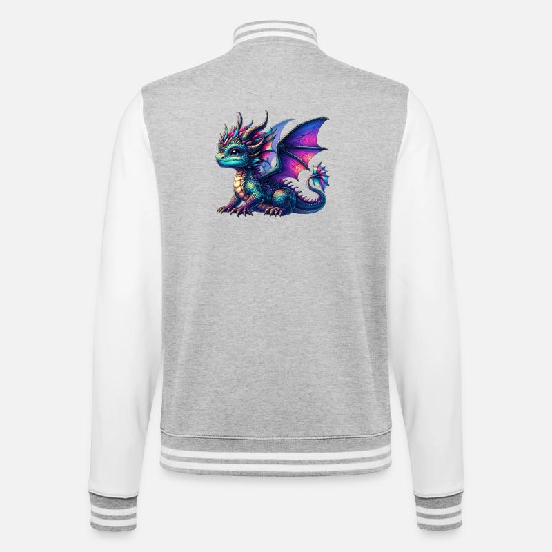 Dragon - Veste Teddy - gris chiné / blanc