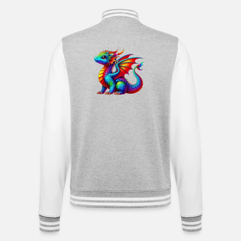 Dragon - Veste Teddy - gris chiné / blanc