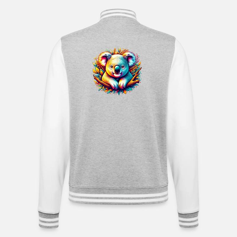 Koala - Veste Teddy - gris chiné / blanc