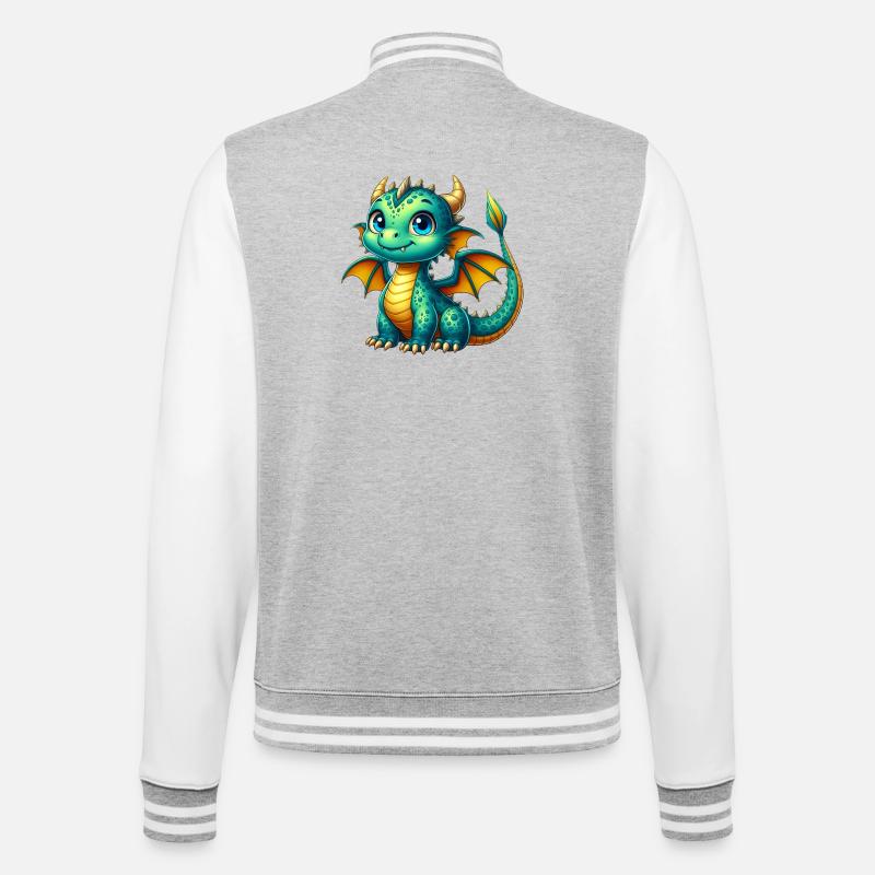 Dragon - Veste Teddy - gris chiné / blanc