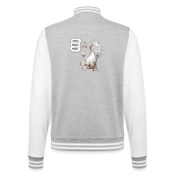Pferd Im Liegestuhl Cocktail Sommer Chillen Pferde - College-Sweatjacke - Grau meliert/Weiß - Hinten - Marisol (170cm)