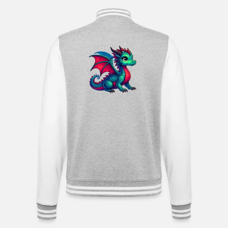 Dragon - Veste Teddy - gris chiné / blanc