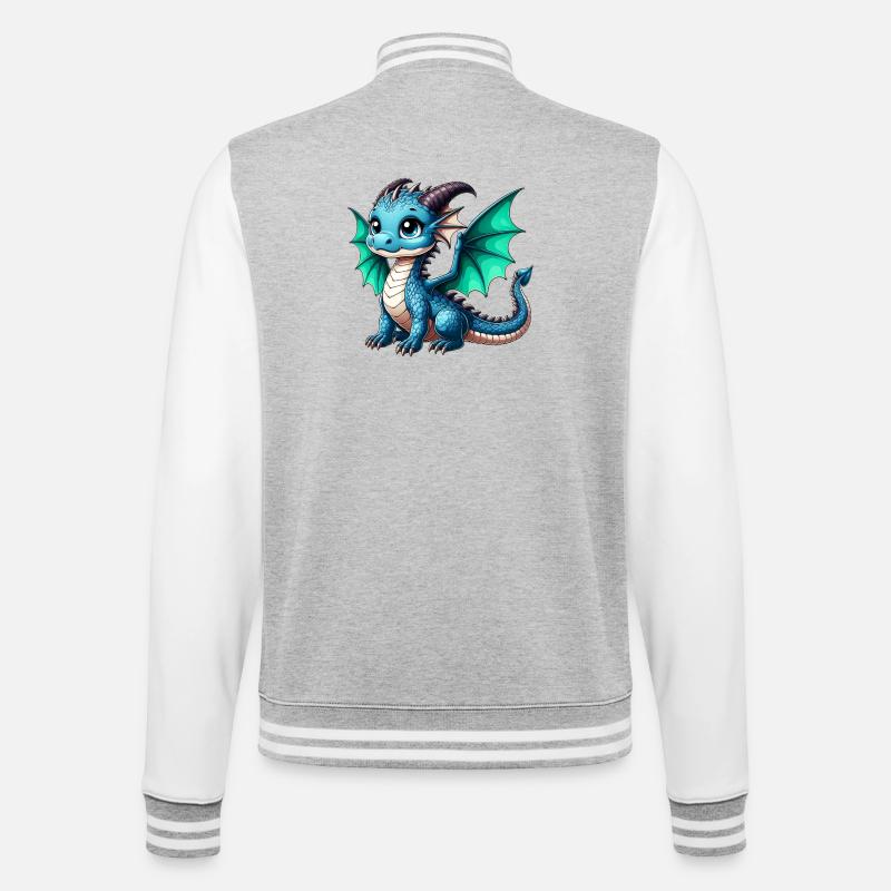 Dragon - Veste Teddy - gris chiné / blanc