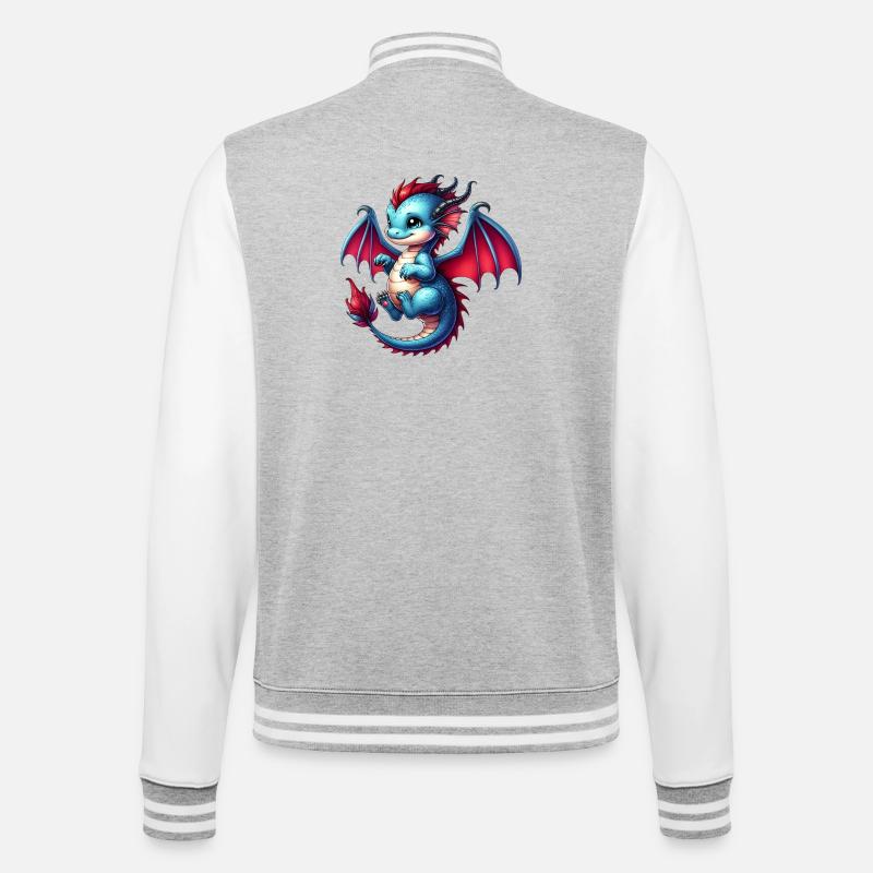Dragon - Veste Teddy - gris chiné / blanc
