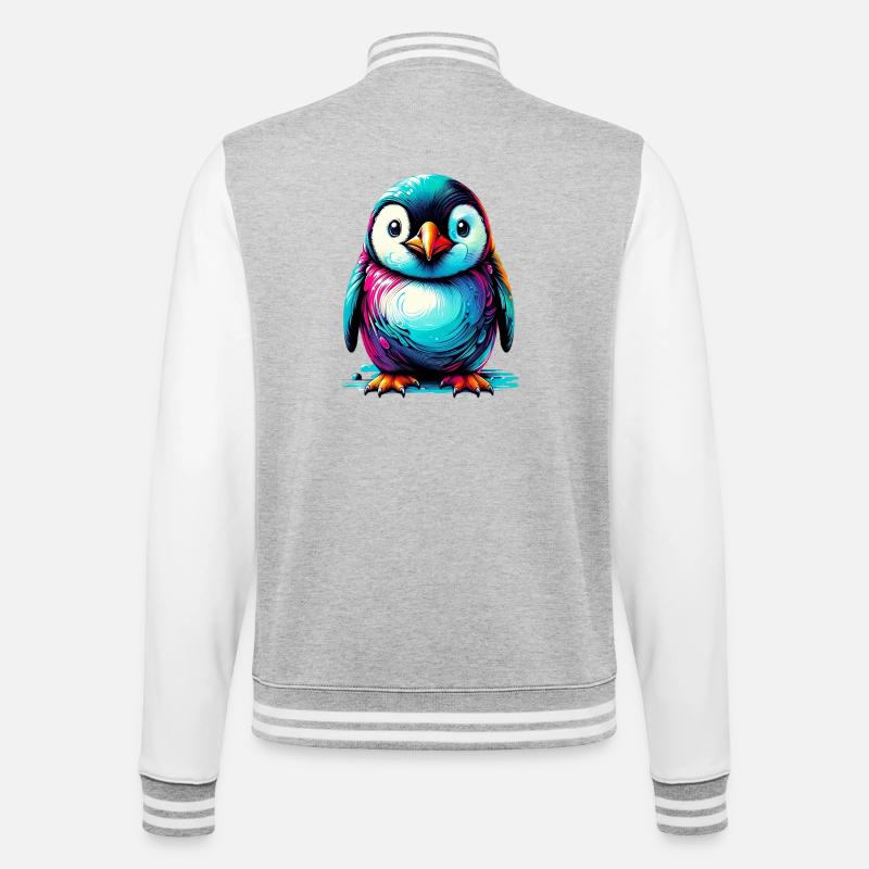 Penguin - College Sweat Jacket - heather grey/white