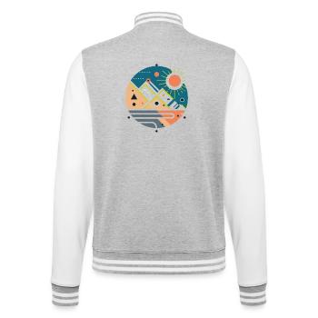 Gebirge - College-Sweatjacke - Grau meliert/Weiß - Hinten - Marisol (170cm)