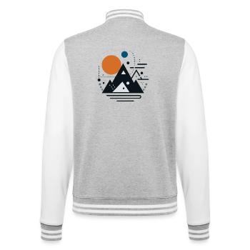 Gebirge - College-Sweatjacke - Grau meliert/Weiß - Hinten - Marisol (170cm)
