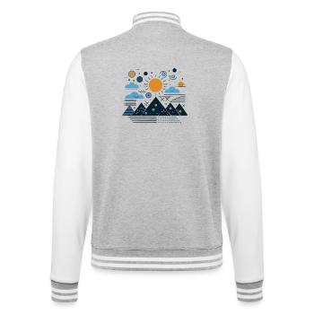 Gebirge - College-Sweatjacke - Grau meliert/Weiß - Hinten - Marisol (170cm)