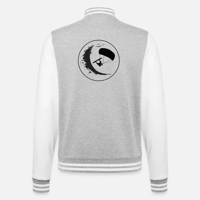 Wave Rider Eclipse - College-Sweatjacke - Grau meliert/Weiß