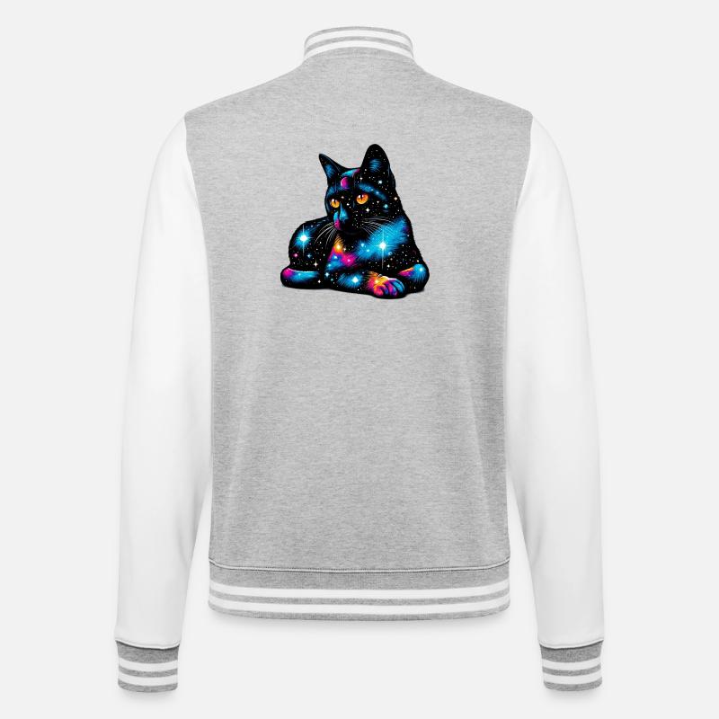 Cat - College Sweat Jacket - heather grey/white