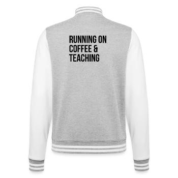Lehrer - College-Sweatjacke - Grau meliert/Weiß - Hinten - Marisol (170cm)