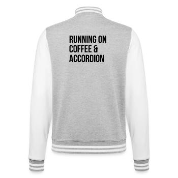 Akkordeon - College-Sweatjacke - Grau meliert/Weiß - Hinten - Marisol (170cm)