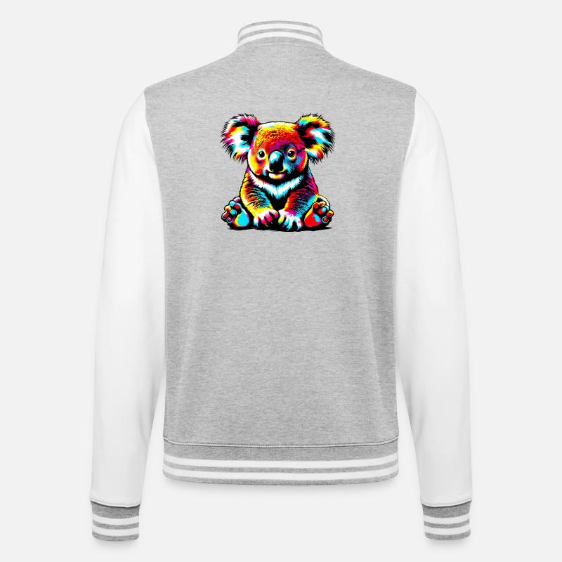 Koala - Veste Teddy - gris chiné / blanc