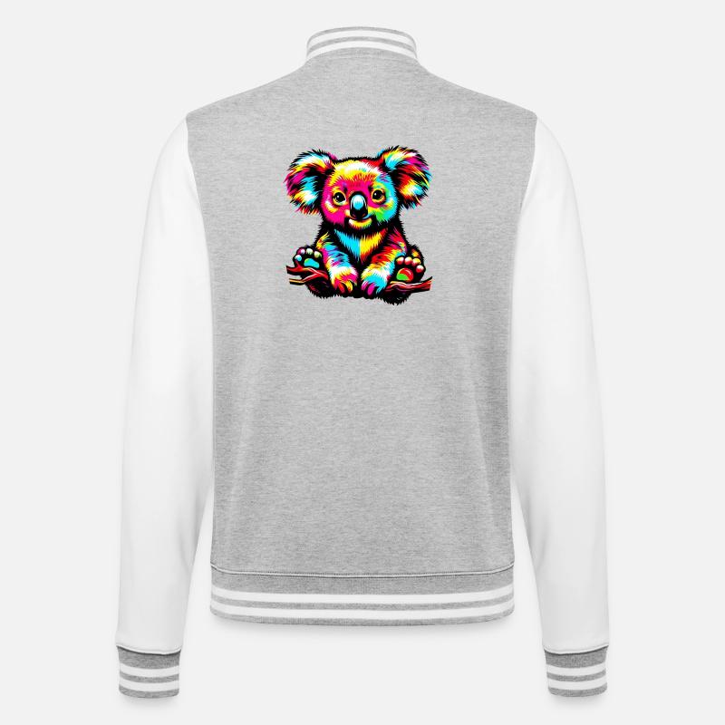 Koala - Veste Teddy - gris chiné / blanc