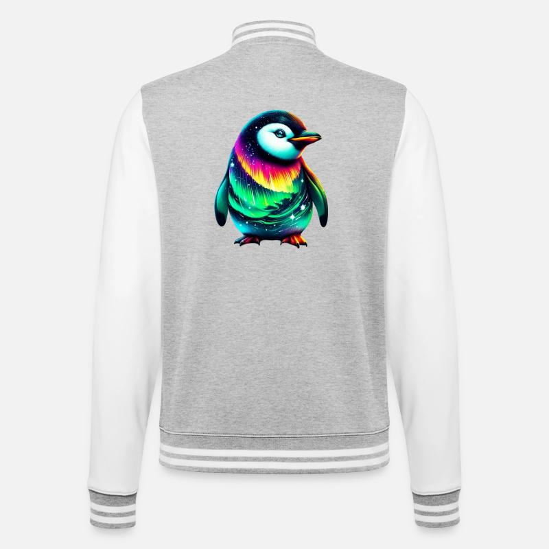 Penguin - College Sweat Jacket - heather grey/white