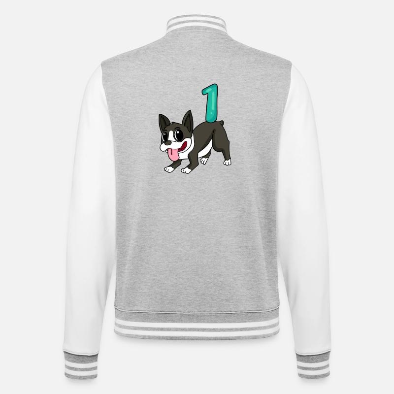 Numéro 1 Numéro Un - Veste Teddy - gris chiné / blanc