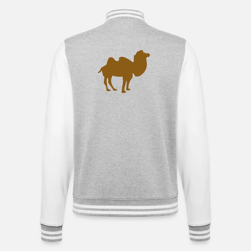 Camel - College Sweat Jacket - heather grey/white