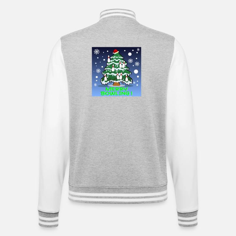 BOWLING DE L’ARBRE DE NOËL - Veste Teddy - gris chiné / blanc
