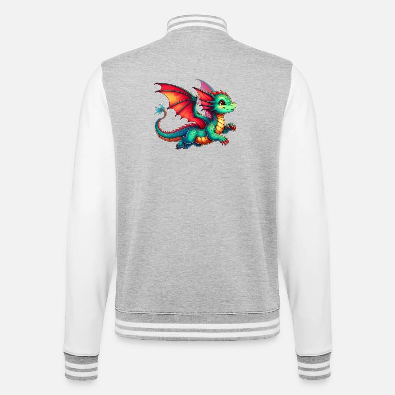 Dragon - Veste Teddy - gris chiné / blanc