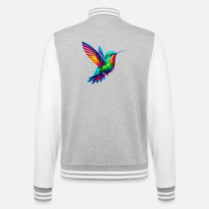 Hummingbird - College Sweat Jacket - heather grey/white