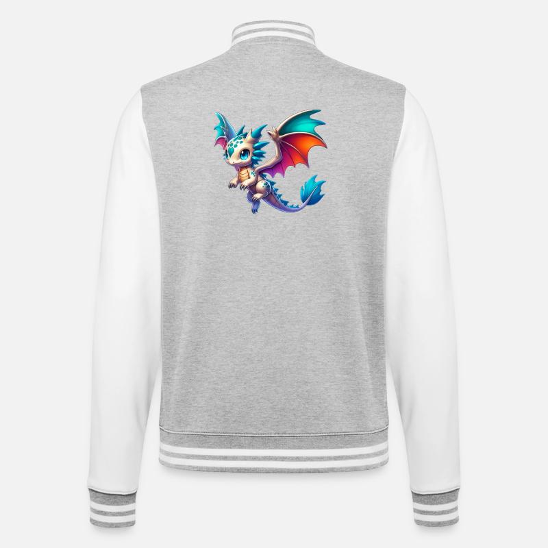Dragon - Veste Teddy - gris chiné / blanc