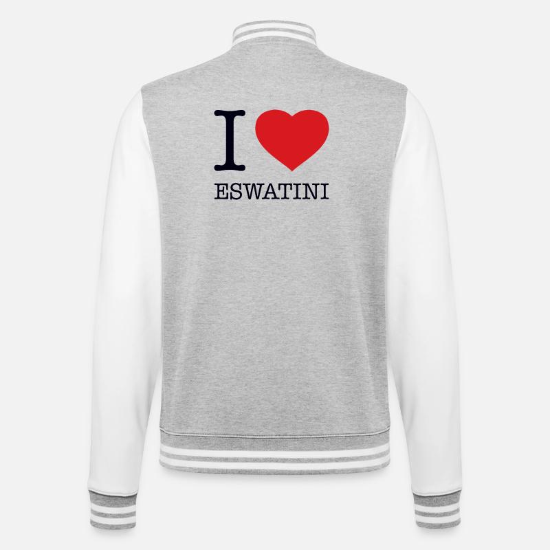 I LOVE ESWATINI - College Sweat Jacket - heather grey/white