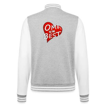 OMI IS THE BEST - College-Sweatjacke - Grau meliert/Weiß - Hinten - Marisol (170cm)