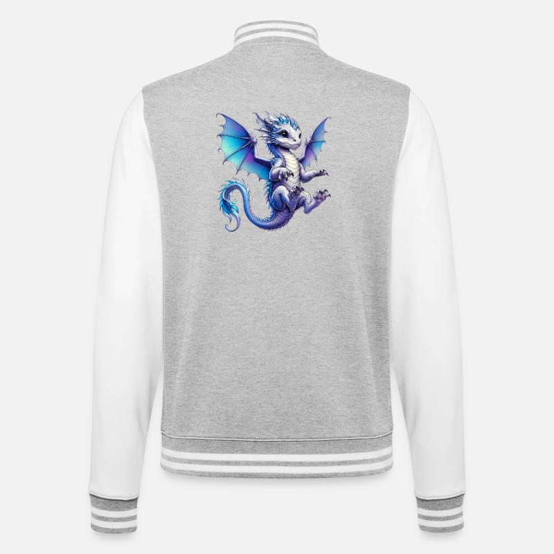 Dragon - Veste Teddy - gris chiné / blanc