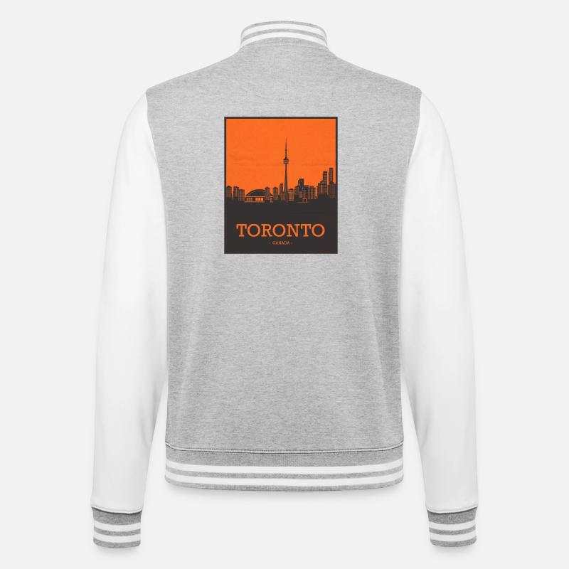 Toronto Canada Skyline - College-Sweatjacke - Grau meliert/Weiß