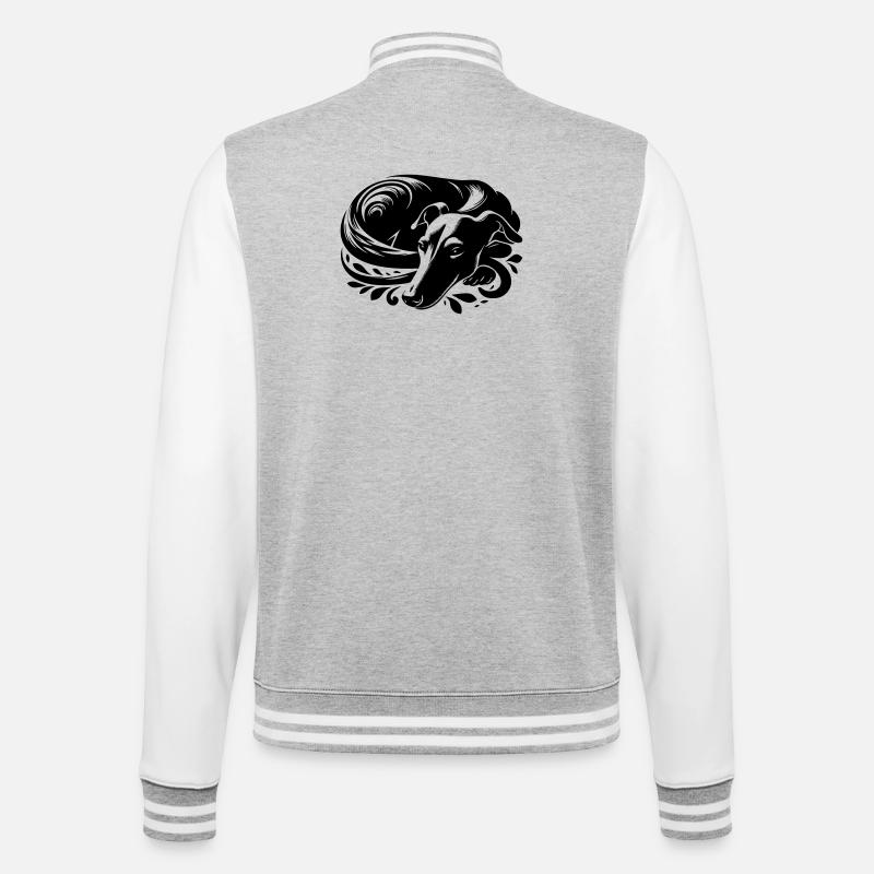 Galgo - Veste Teddy - gris chiné / blanc